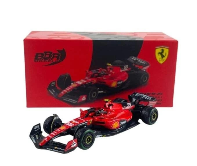 BBR 1/64 Diecast BBRFER64022 Ferrari F1 SF23 #55 2023 Monaco GP - C. Sainz